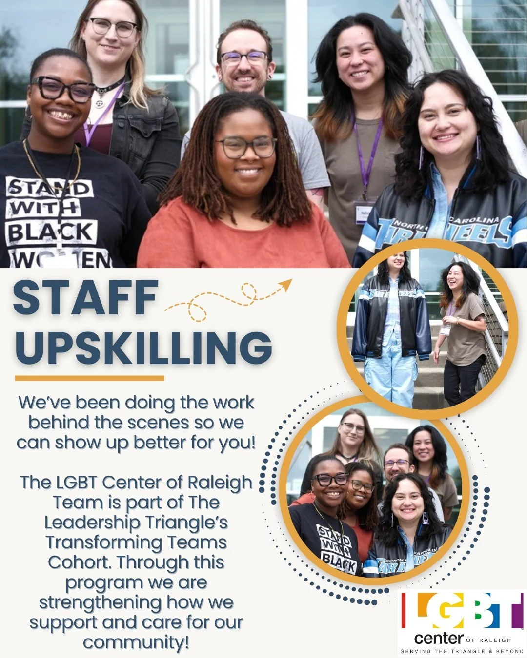 Exciting news! our staff has been participating in the Leadership Triangle's Transforming Teams Program! This immersive leadership training is helping us to strengthen how we communicate, make decisions, and show up for our community!

This was made 