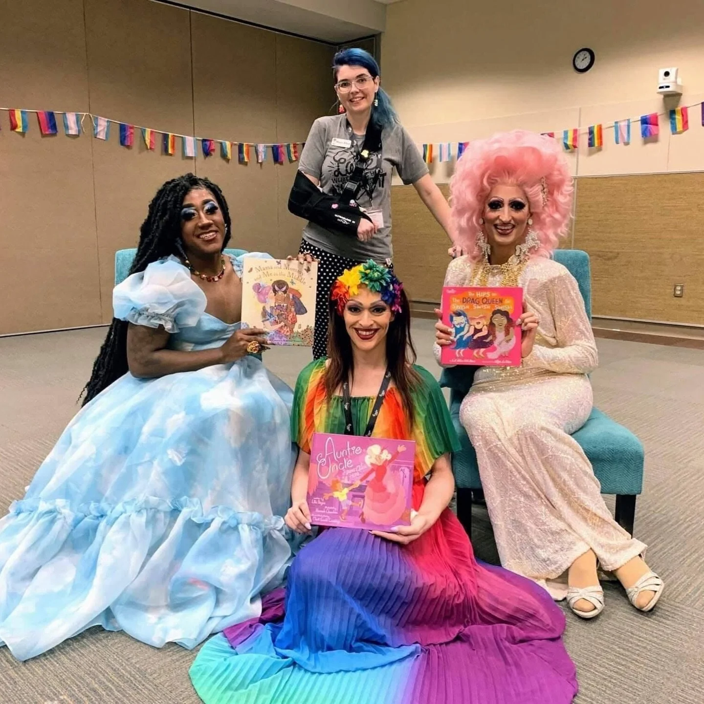 After years of building joy and community through Drag Story Hour, the time has come for a new chapter as our long time volunteer director moves on. 

We want to extend our deepest gratitude to Elise for her dedication and leadership in establishing 