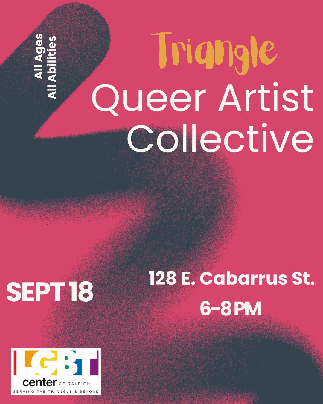 Join the Triangle Queer Artist Collective this upcoming Friday, September 18th from 6-8 PM at the LGBT Center of Raleigh for our monthly free create! 🎨

This free event is open to all ages and skill levels. Some supplies will be provided, and you're