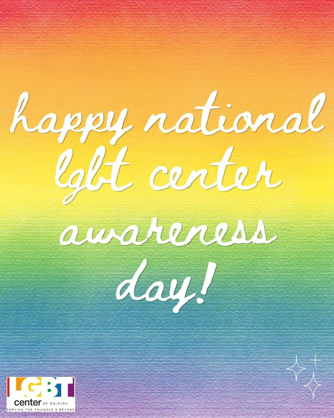 Happy National LGBT Center Awareness Day! 🏳️&zwj;🌈💜

Today we're showing some extra love to LGBTQ+ community centers everywhere, including our very own here in Raleigh!

Every week, people walk through our doors looking for resources, support, or 