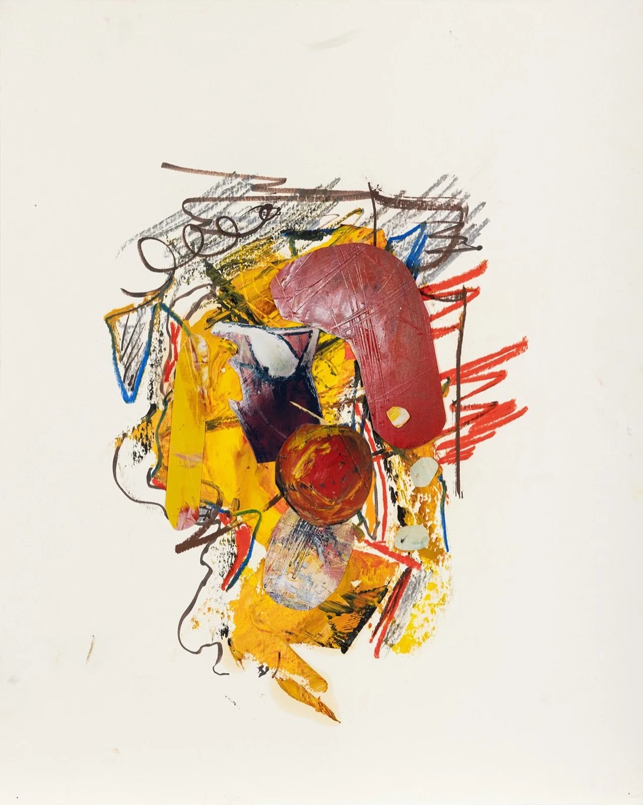 &ldquo;Veil&rdquo;, 2025 Oil and collage on board
by Percival Everett
50,8x40,6 cm