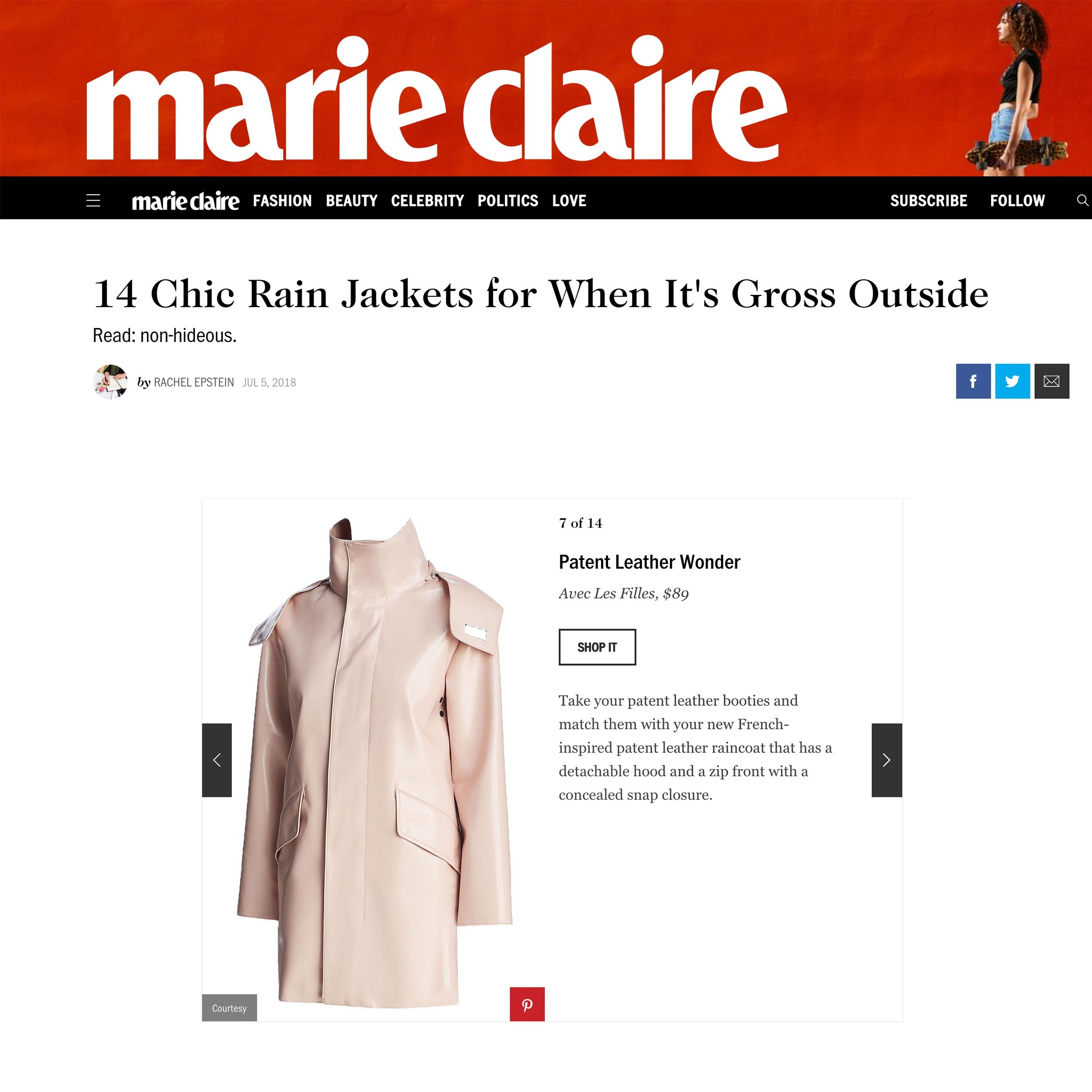 Avec Les Filles in Marie Claire Magazine