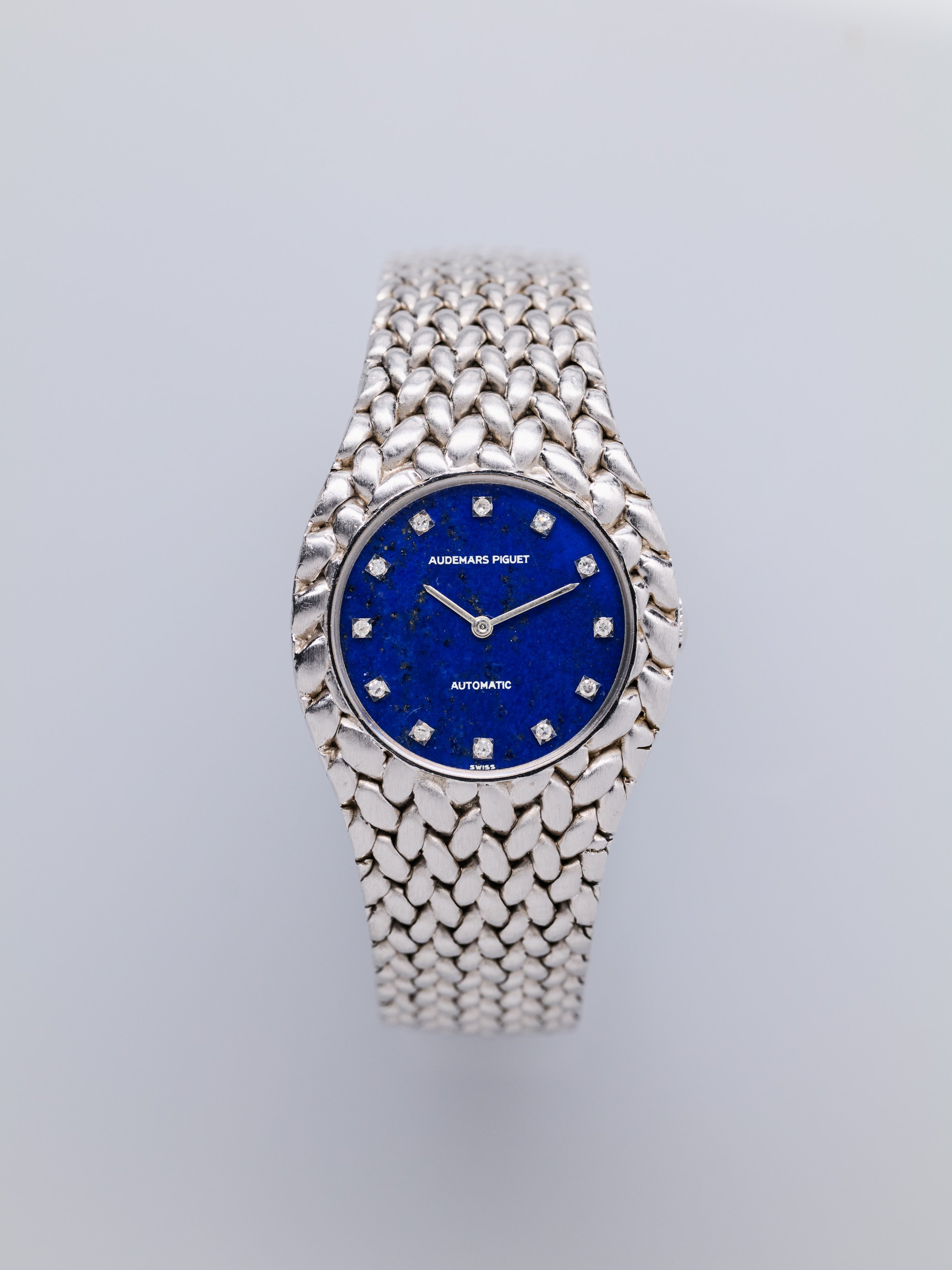 Audemars Piguet Baby Cobra Lapis Dial 18k White Gold 8690.180