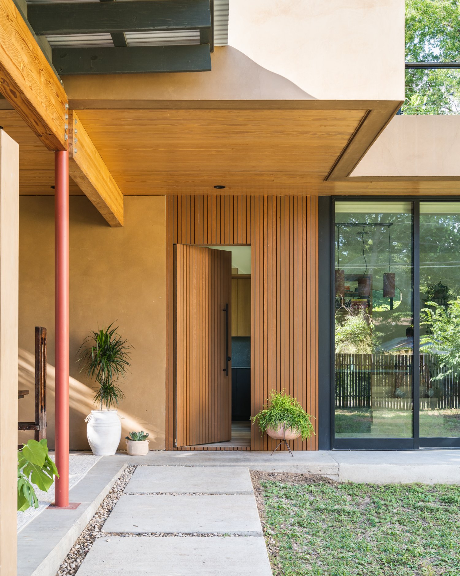 Exterior Entry, Garden residence, Holm Design
