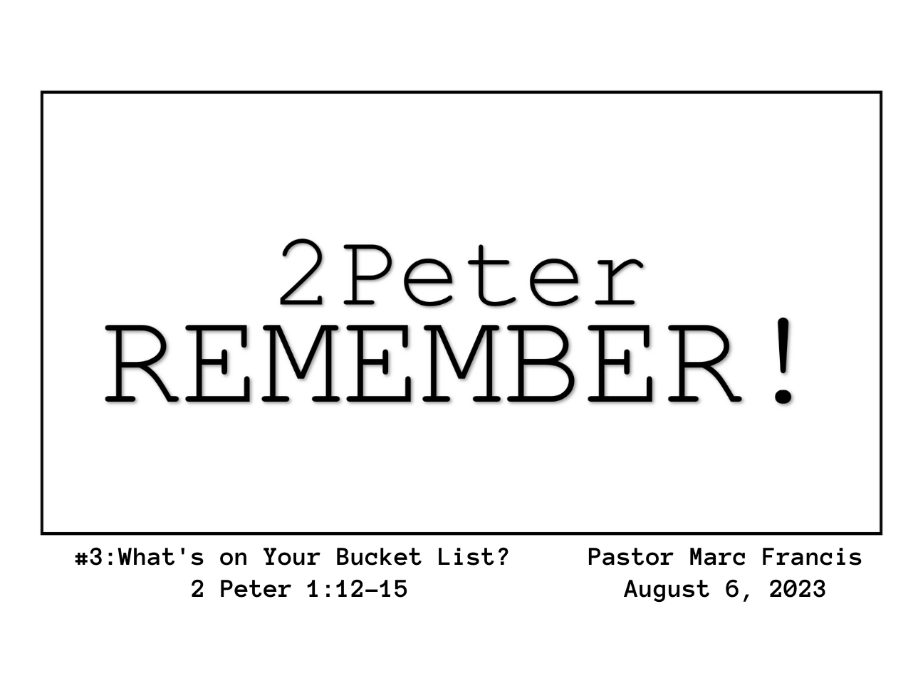 What's on Your Bucket List?