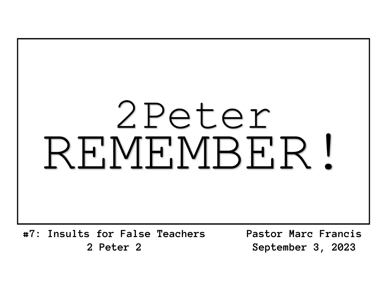 Insults for False Teachers