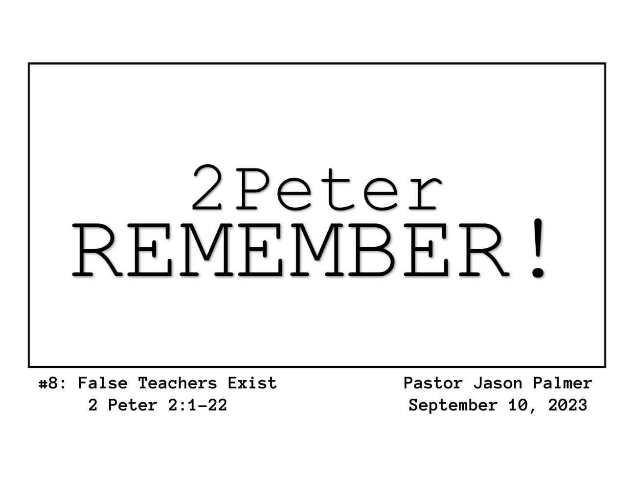 False Teachers Exist