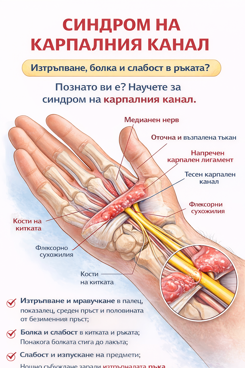 карпален канал синдром карпален тунел синдром