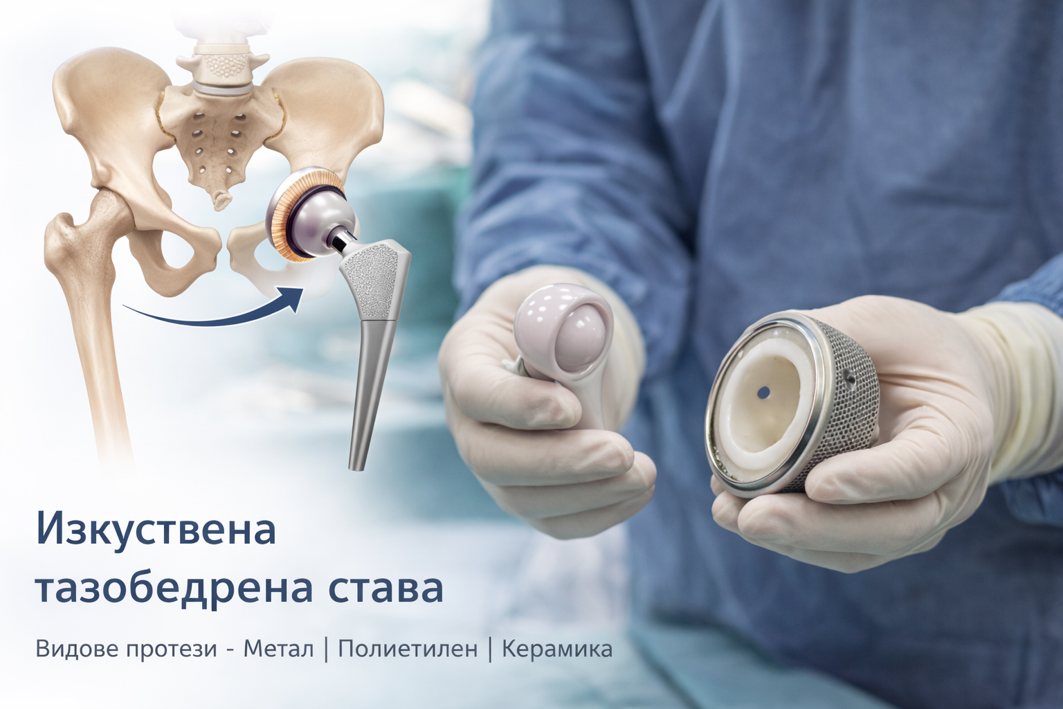 Ендопротезиране на тазобедрената става – видове протези, материали и как да направите правилния избор