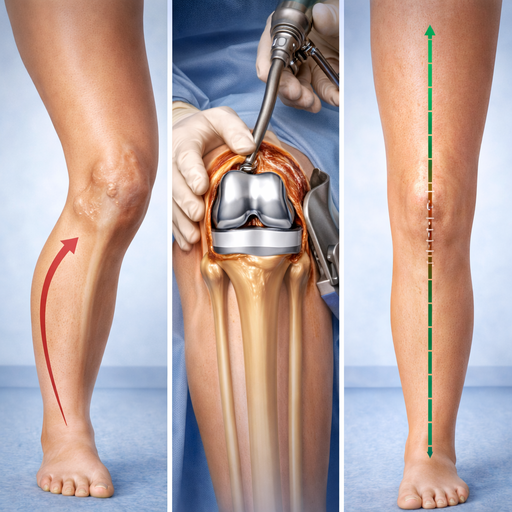 Защо правилната ос на крака е толкова важна при смяна на колянна става