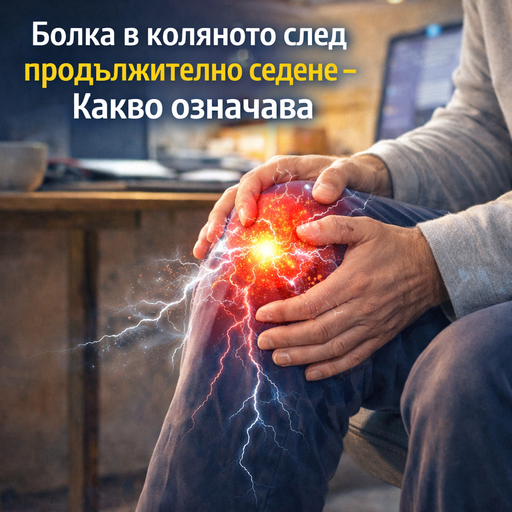 Болка в коляното след продължително седене – какво подсказва този симптом