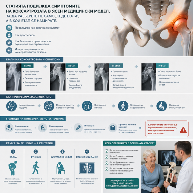 Симптоми на коксартроза – как да разпознаете стадия на заболяването