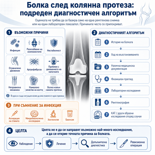 Какви изследвания се правят при болезнена колянна протеза