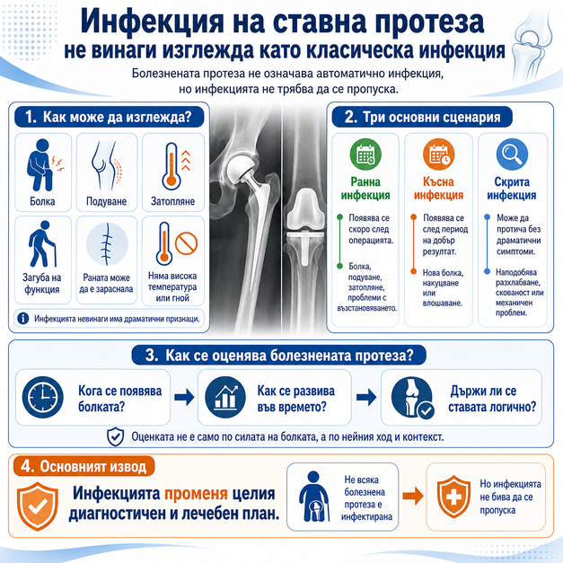 Кога болката след ставна протеза може да е инфекция