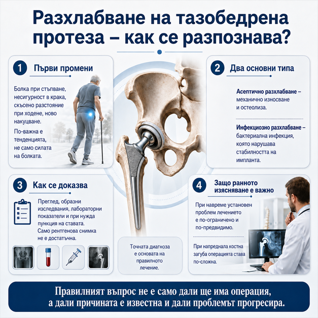 Разхлабване на тазобедрена протеза – как се разпознава