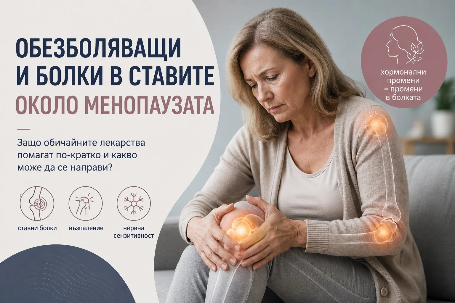 Защо обезболяващите помагат по-малко при болки в ставите около менопаузата?