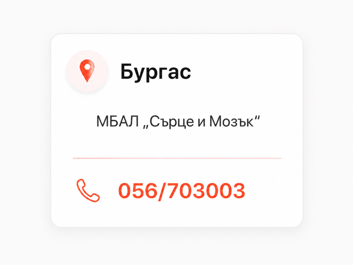 Запази час за преглед в болница "Сърце и Мозък" Бургас