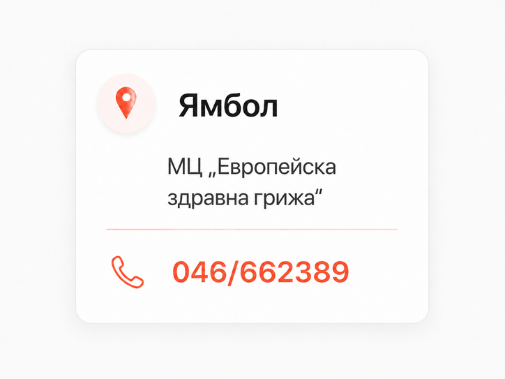 Запази час за преглед в МЦ "Европейска здравна грижа" Ямбол