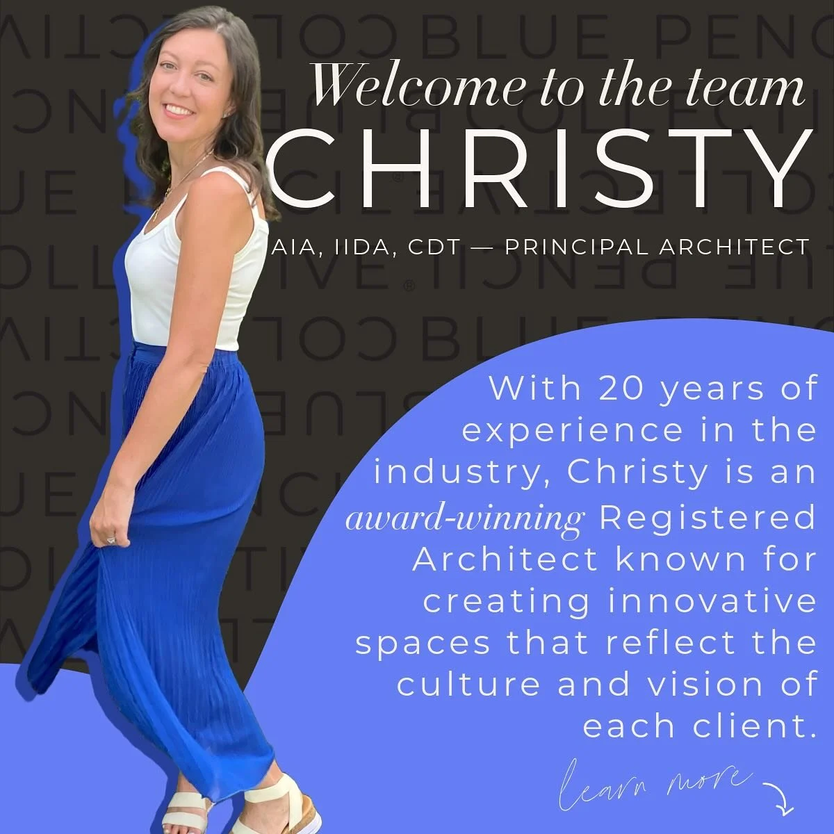 We are beyond excited to welcome our Principal Architect, @christyarchdesign to the Blue Pencil Collective family!
&nbsp;
Christy brings a level of expertise and passion that exceeds what we were looking for in a new team member. With two decades of 