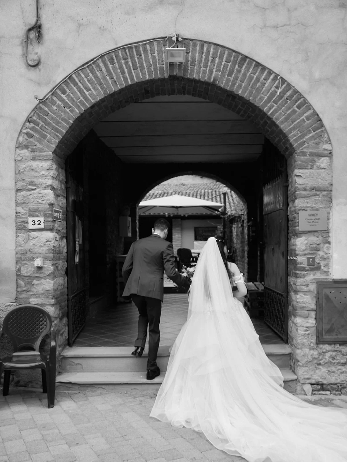 Their town

Make-up &mdash; @saragellini_makeupartist 
Hairstyle &mdash; @ruben_style_ 
Videomaker &mdash; @weddinlove_ig 
Flowers &mdash; @la.fioreria 
Bride Dress &mdash; @nicolemilanoofficial 
Jewels &mdash; @ossimorosposa 
Groom Dress &mdash; @mo