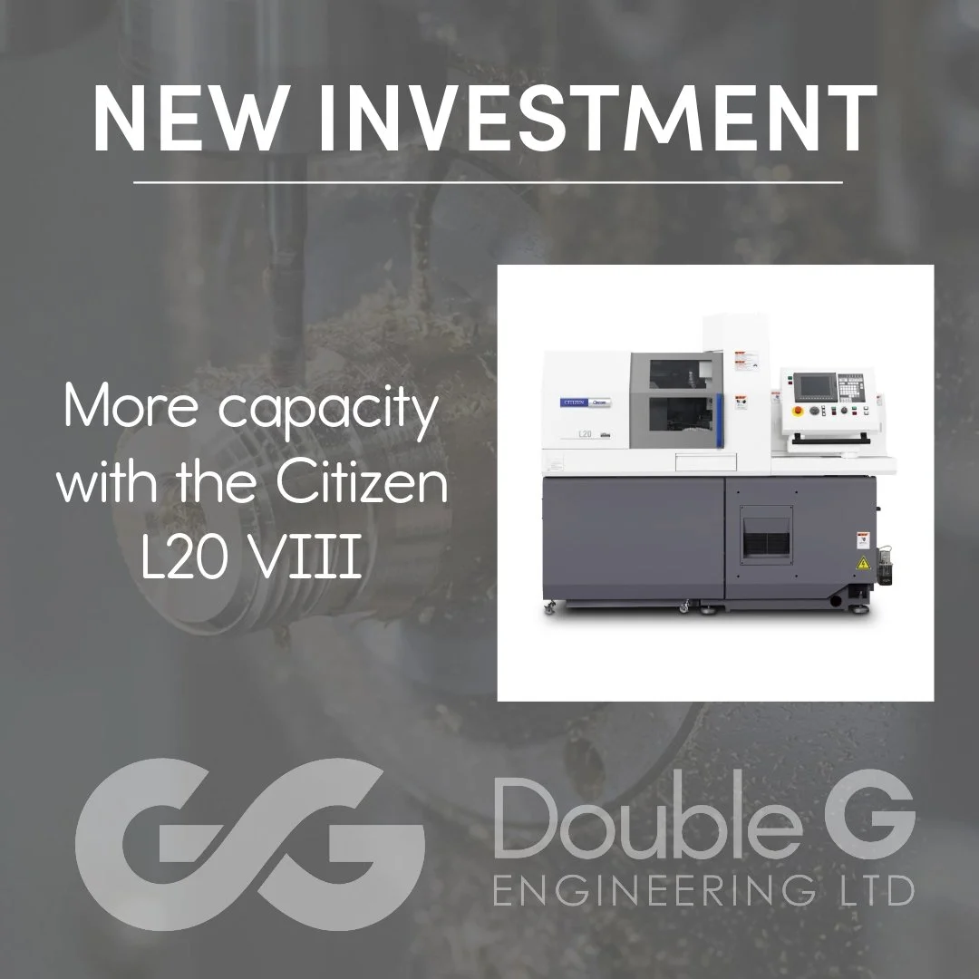 Exciting News‼️

We&rsquo;re thrilled to announce our latest investment, another Citizen sliding head lathe. The Citizen L20 VIII boosts our capacity and versatility, featuring a long parts adapter for seamless ejection of extended components.

Are y