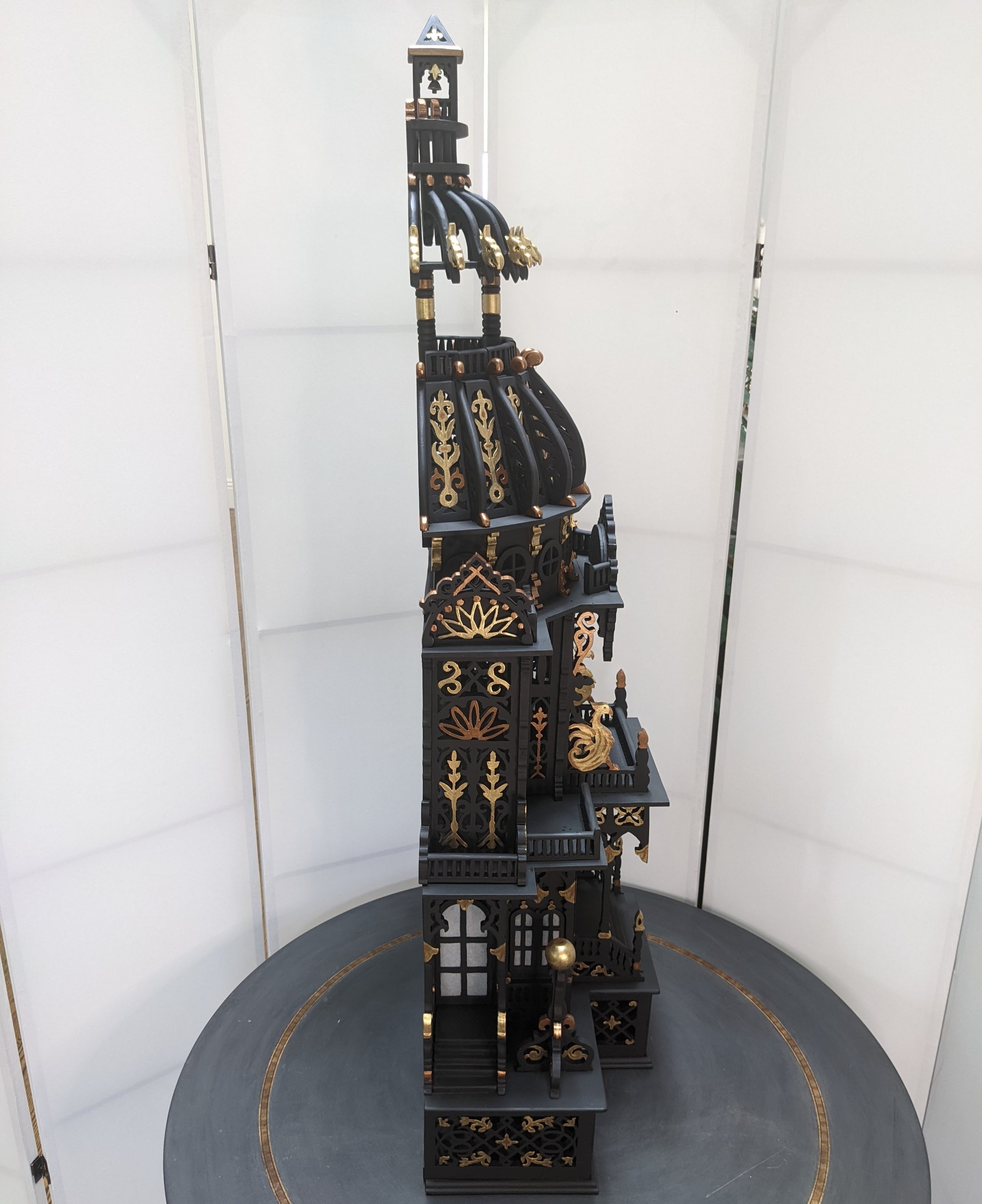 black and gold clock