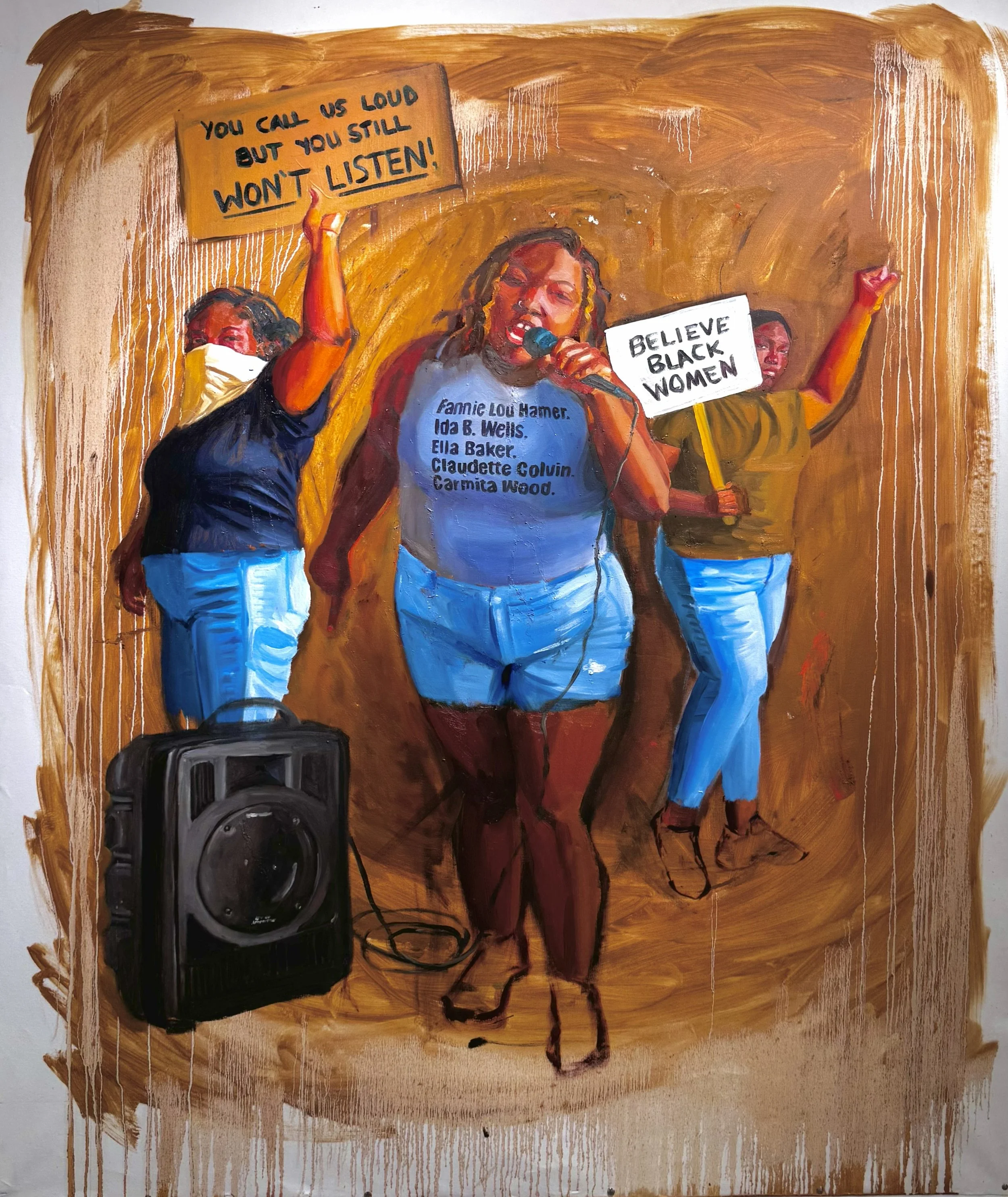 Is This Loud Enough For You?, 2026, Oil on canvas, 60 in x 72 in