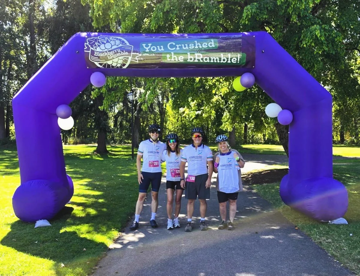 Led by local pro Tanner Faris on a @peacehealthrides bike, Team Cascade #crushedthebRamble, riding to support our community and raise awareness of our services like physical therapy and diabetes &amp; nutrition education that can help cyclists level 