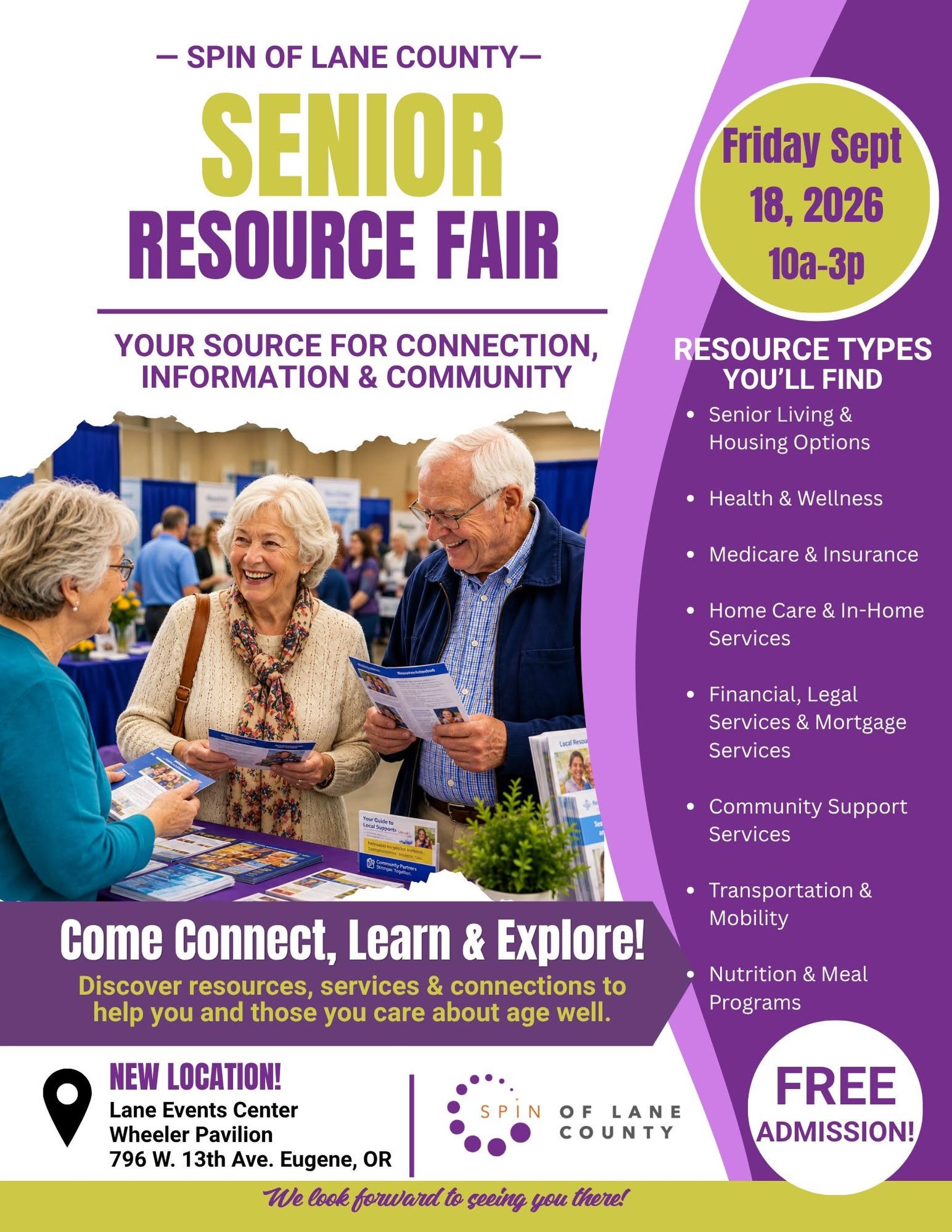 Friday&rsquo;s resource fair is one-stop shopping for everything you need to stay healthy and happy as you get older. Whether you&rsquo;re looking for information for yourself or a loved one, you&rsquo;ll find resources to fit your needs. Stop by the