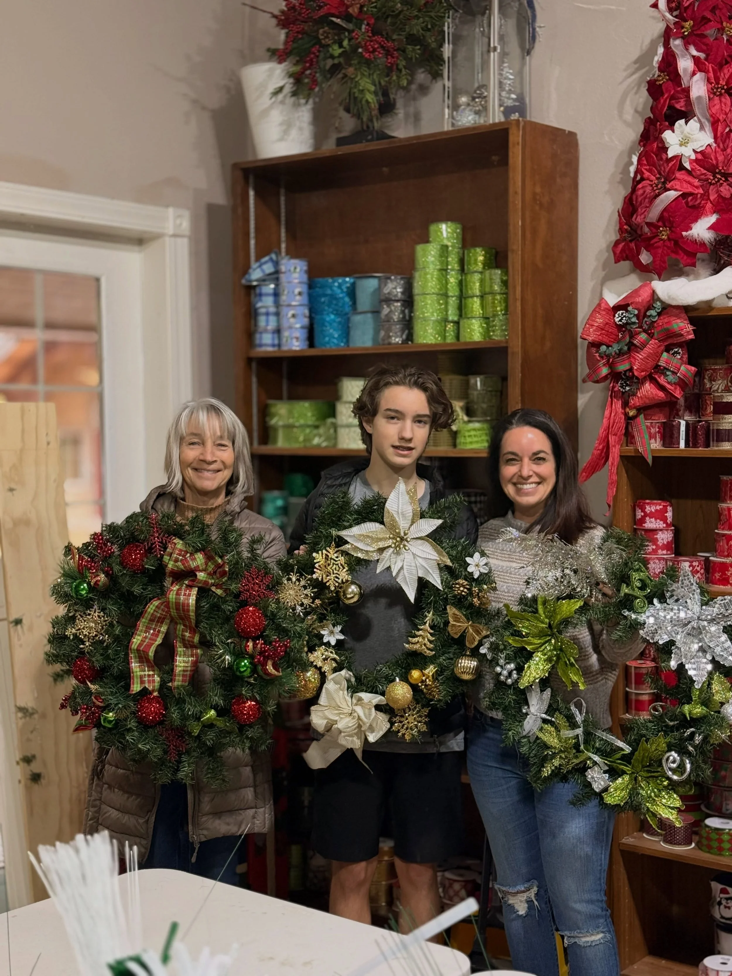 That&rsquo;s a wrap on our final wreathmaking party for Festival of Trees. Huge thanks to the 20+ volunteers who showed up today to make some truly gorgeous wreaths to sell in the Festival Marketplace, with all proceeds benefiting Pete Moore Hospice 