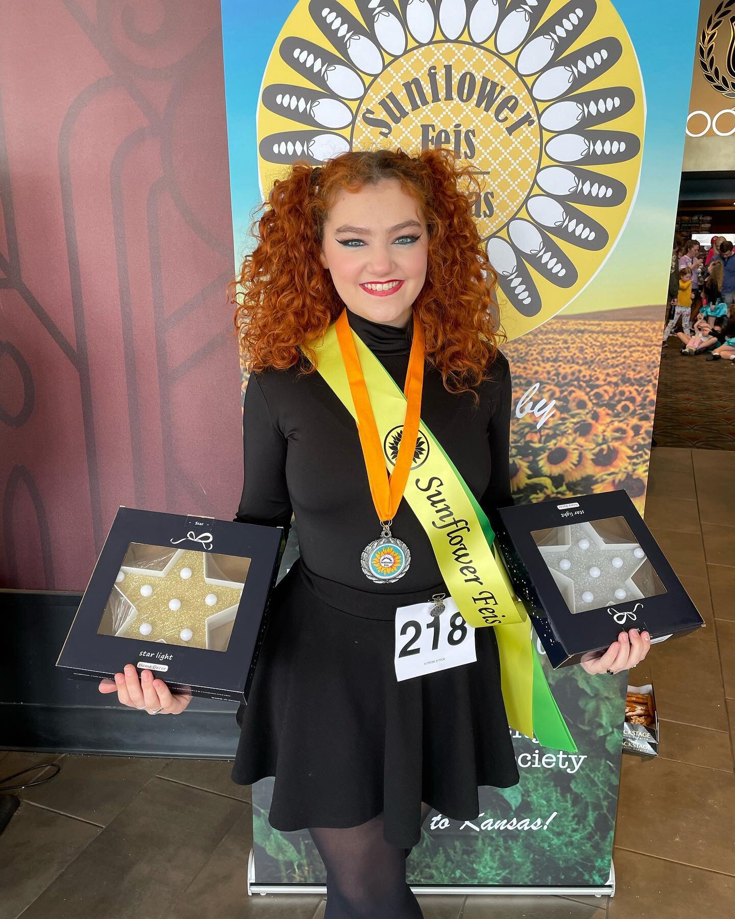 Successful day at the @sunflowerfeis! 2nd and 3rd overalls for Shannon and two 3rd place round medals Szymon ✨💚✨ #feisfriends #teambratten #irishdance #kcmo