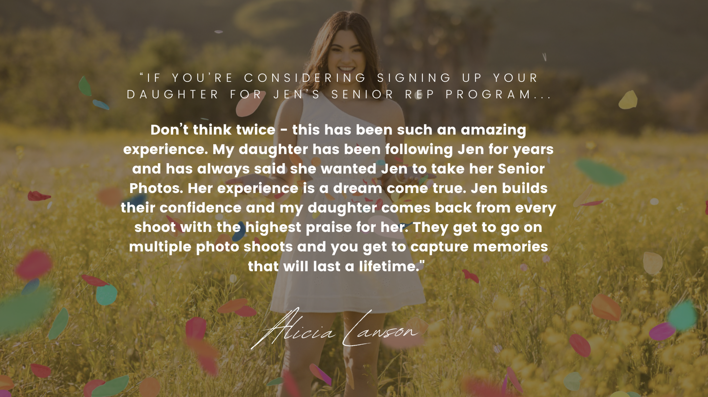  standout senior rep program testimonial 