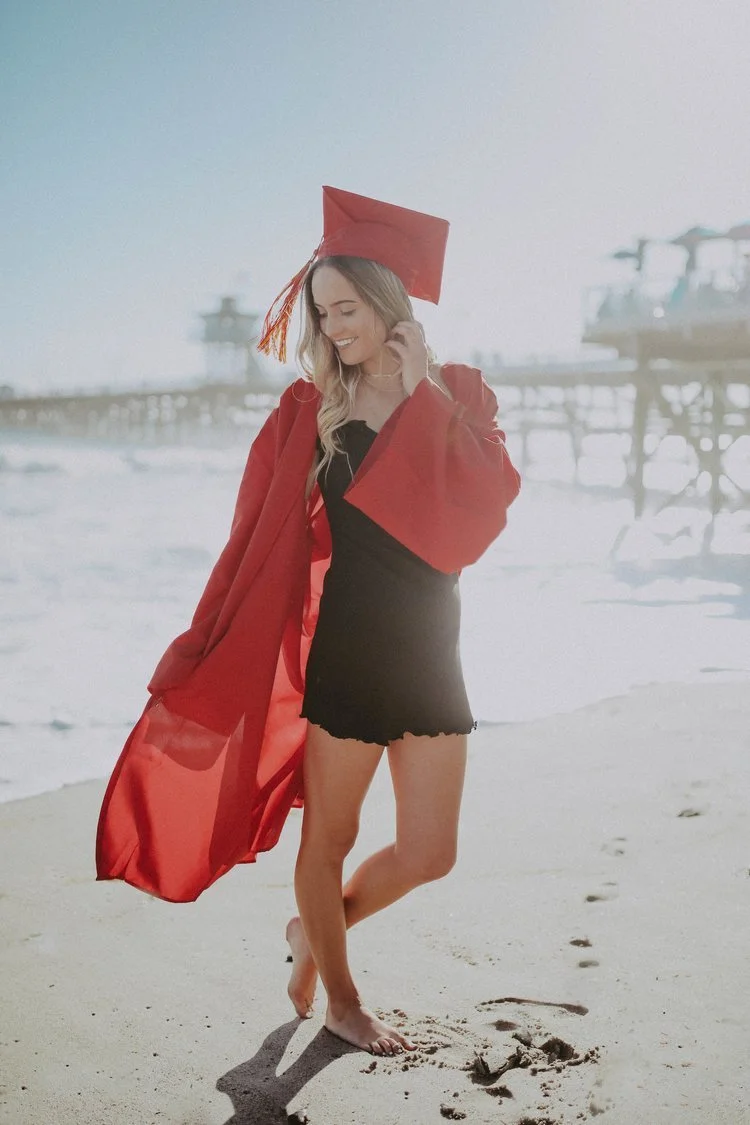 windy photoshoot cap and gown photos 