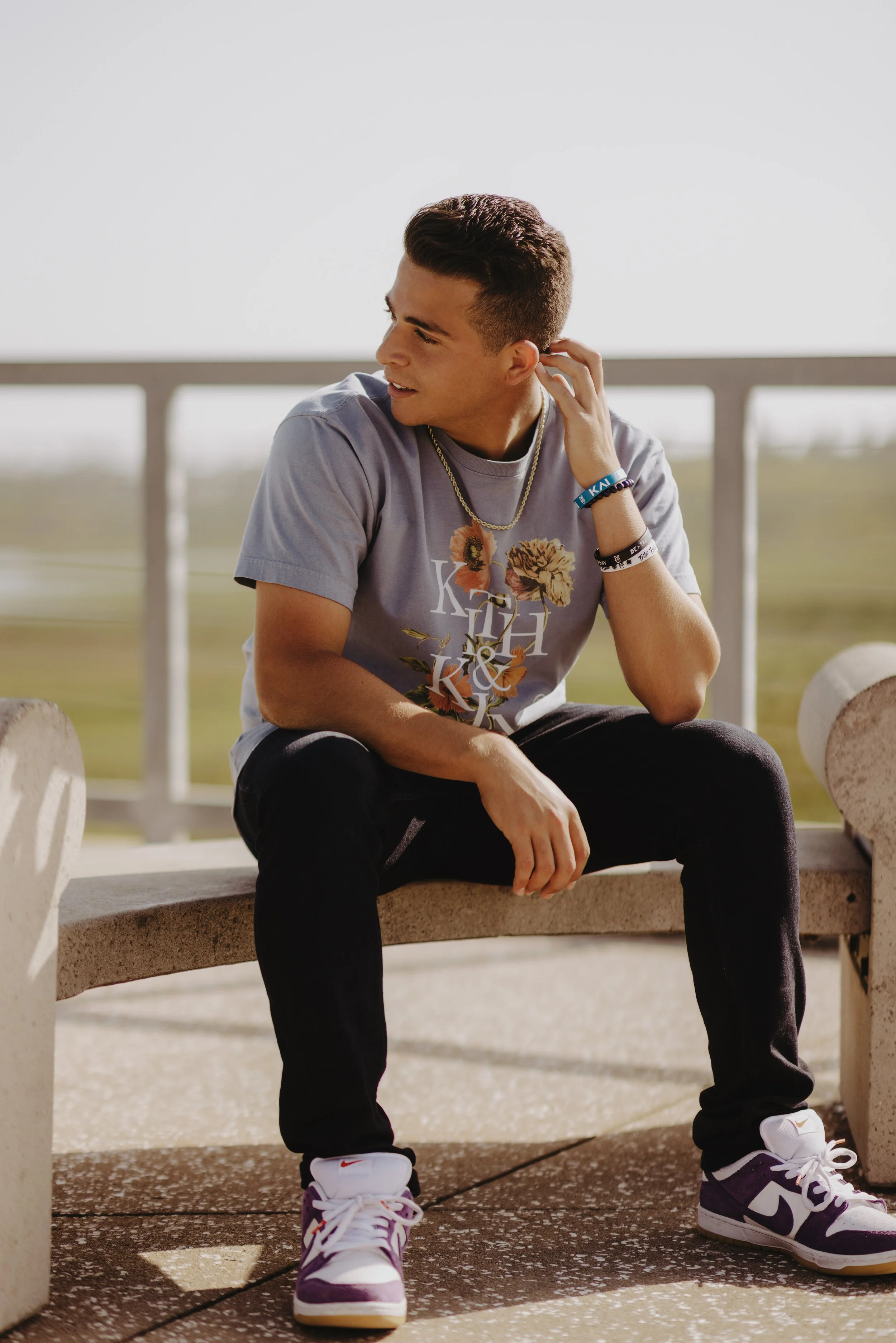  sitting senior boy poses 