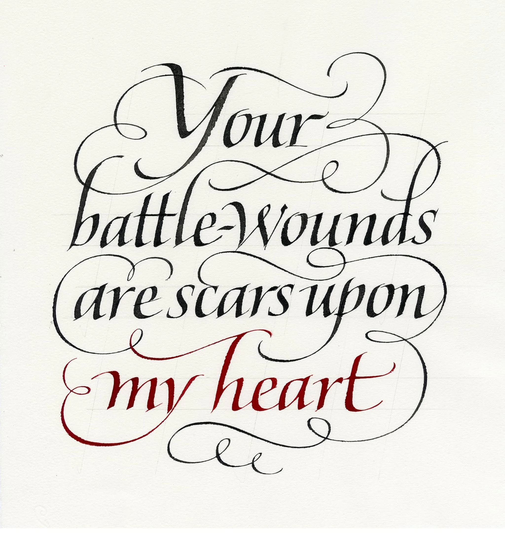 Design & Calligraphy by John Stevens, for a Royal Mail (UK) WW1 commemorative stamp.