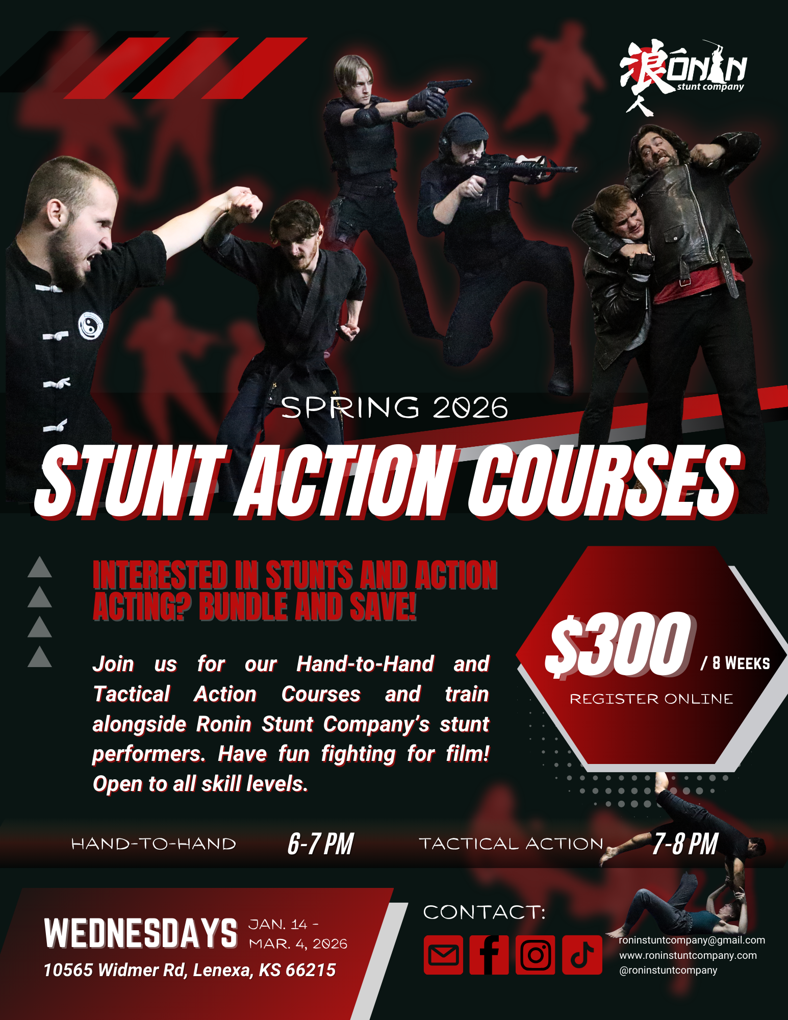 Stunt Action Courses - Spring 2026