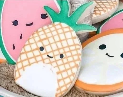 Tropical Fruit Themed Sugar Cookies