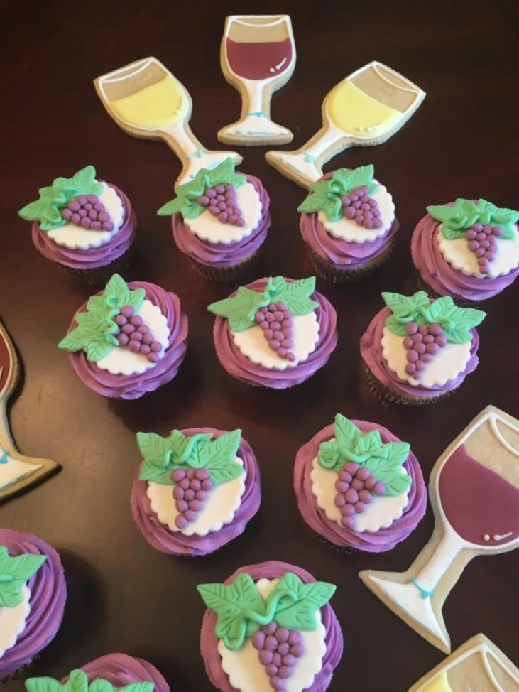 Wine and Grapes Cupcakes