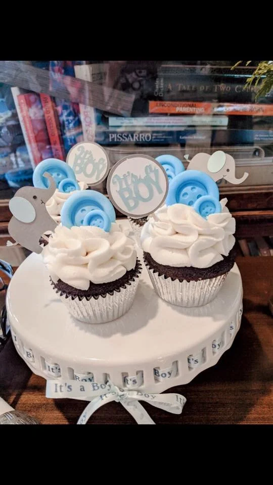Boy Button Cupcakes