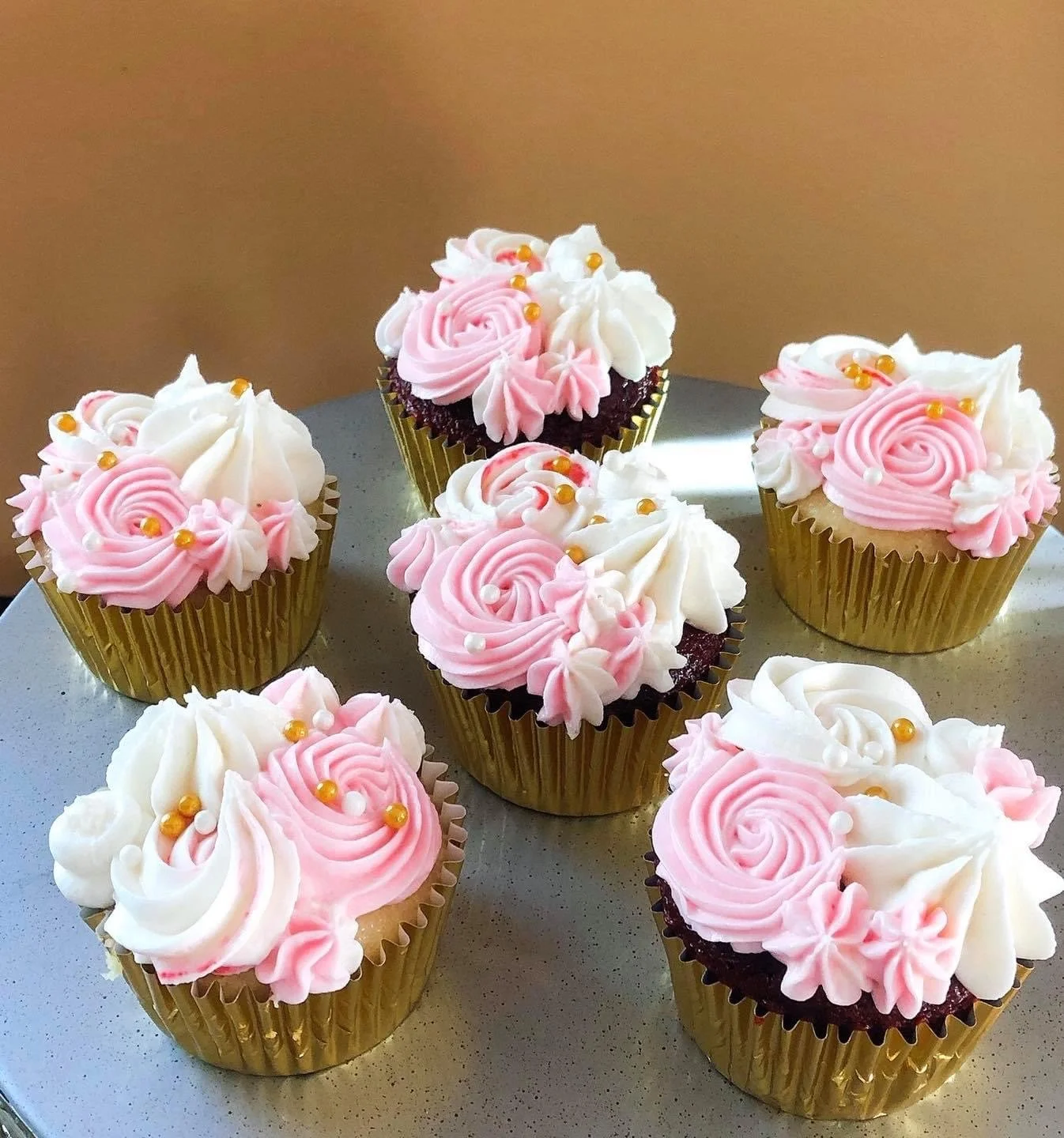 Pink and White Cupcakes