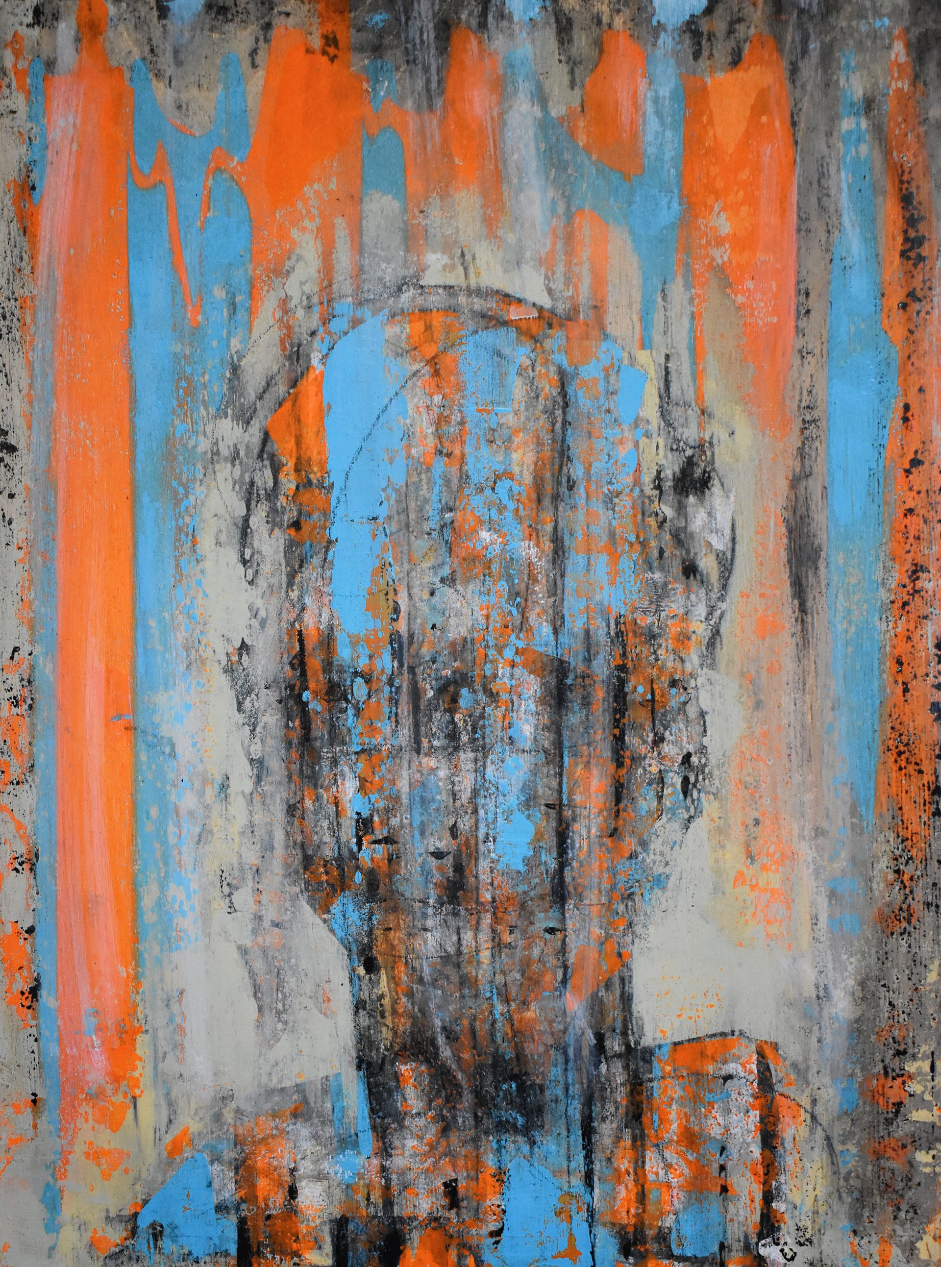  In Between  
12"x16", acrylic and pencil on birch