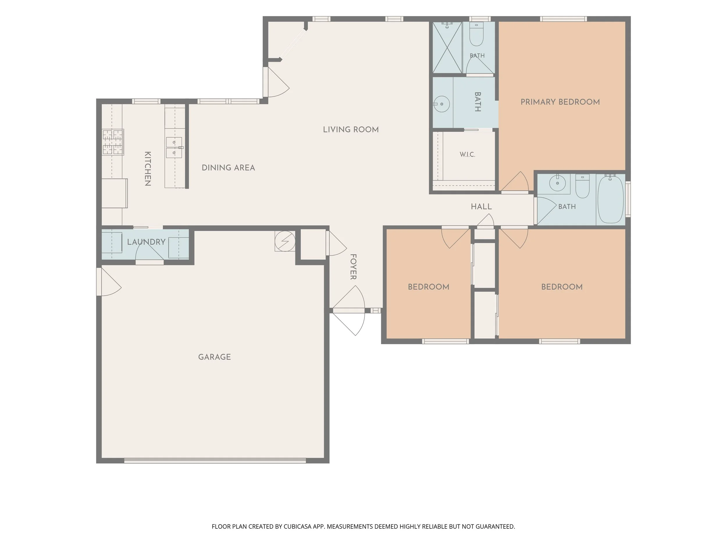 Black-and-white architectural floor plan showing the layout of a multi-room property.