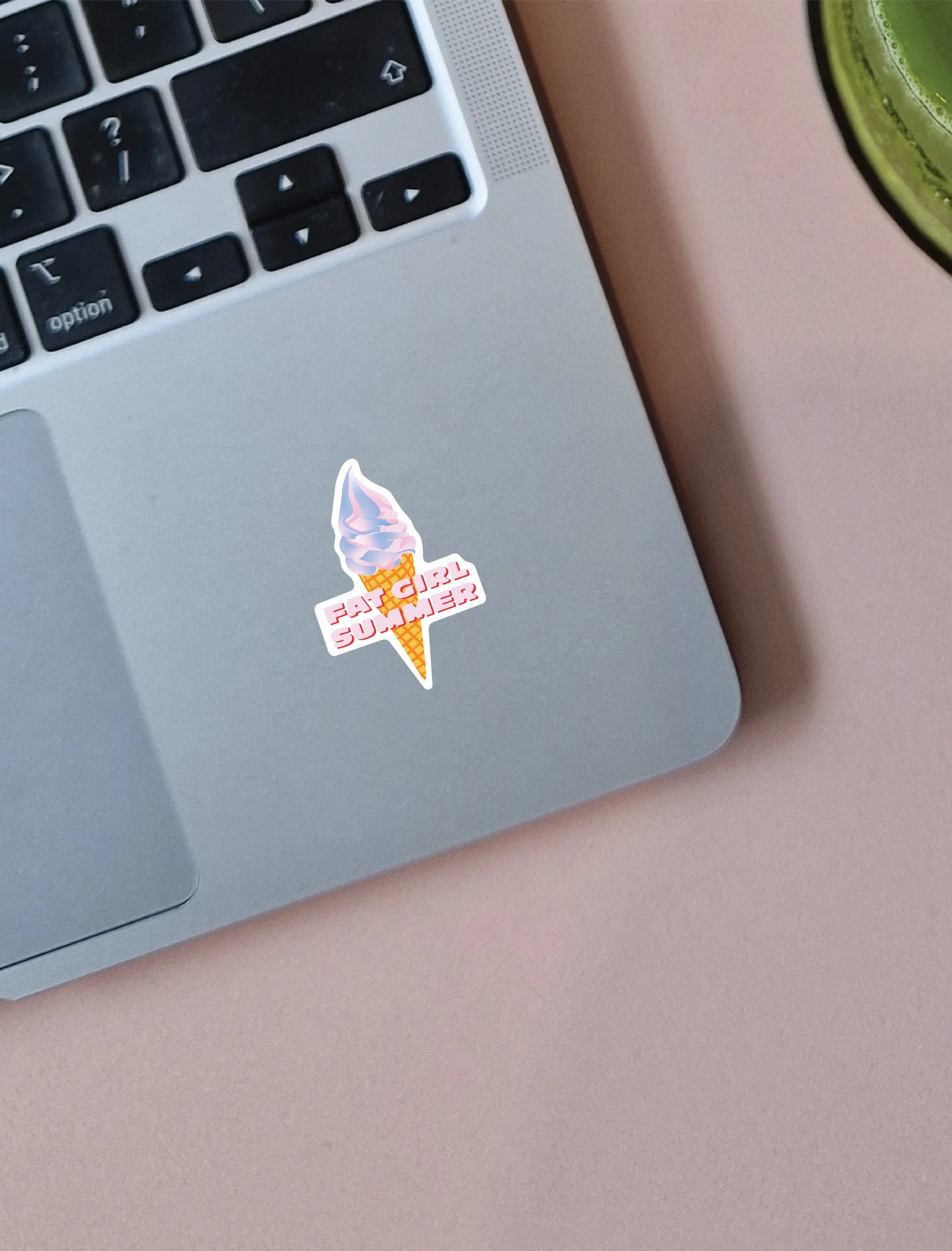 Fat Girl Summer Ice Cream Sticker | 2" Vinyl Sticker