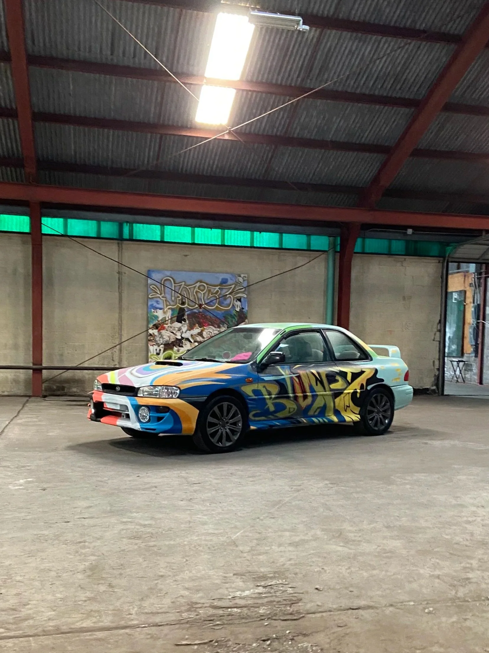 Car painted for Bluntz. Photographed at the ArtHouse show X. The car was painted during a Modded meetup. Tulsa, Oklahoma. 2022