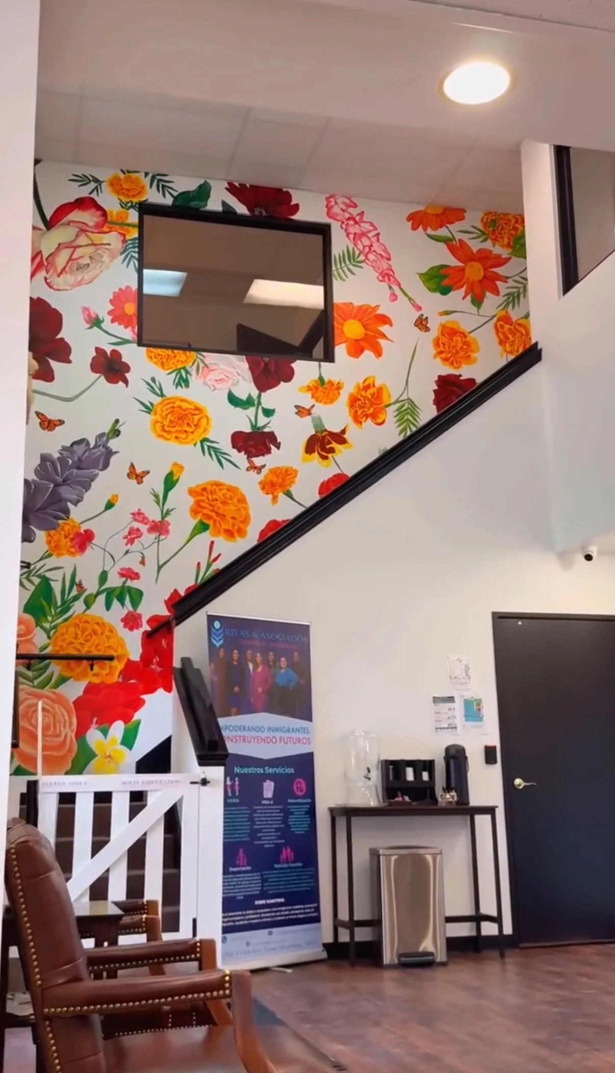 Floral Stairway | Lorena Rivas &amp; Associates