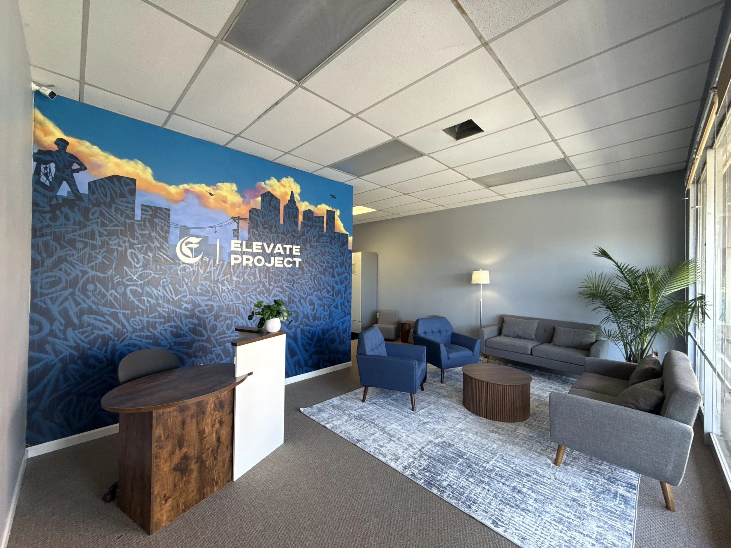 The Elevate Project Mural and Signage