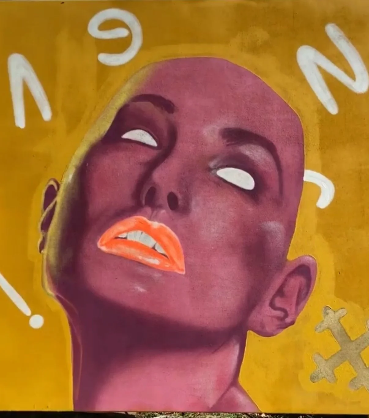 Love is Blind. Spray painted, 8’x8’ custom stretched canvas. 2022