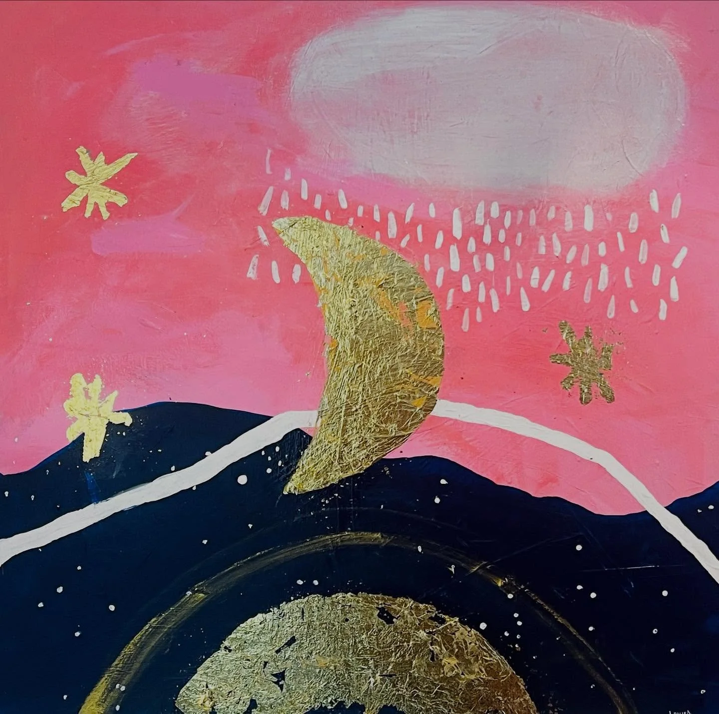 Jaipur Dreams Collection. Iridescent clouds, golden foil, muddy pinks and midnight blues. Which is your favourite?? #jaipur #jaipurart #jaipurartgallery #indiainspiration #australianartist #abstractexpressionist