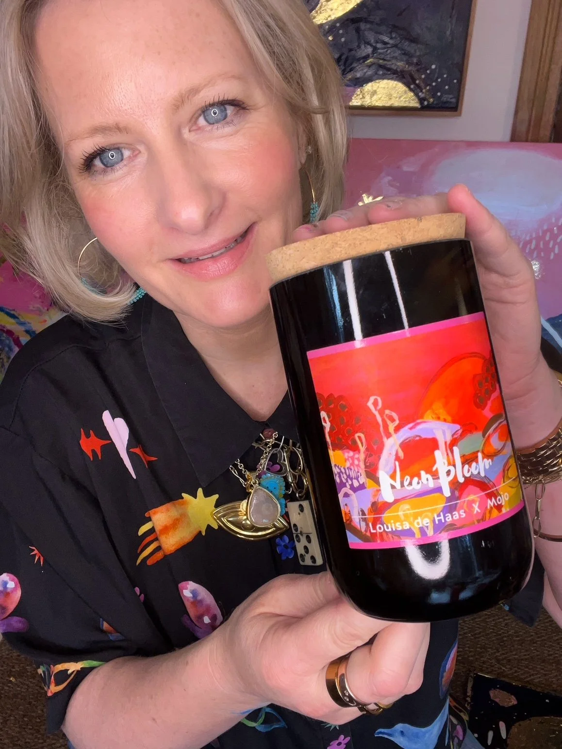 NEON BLOOM- a beautiful collaboration with Mojo Candle Co.