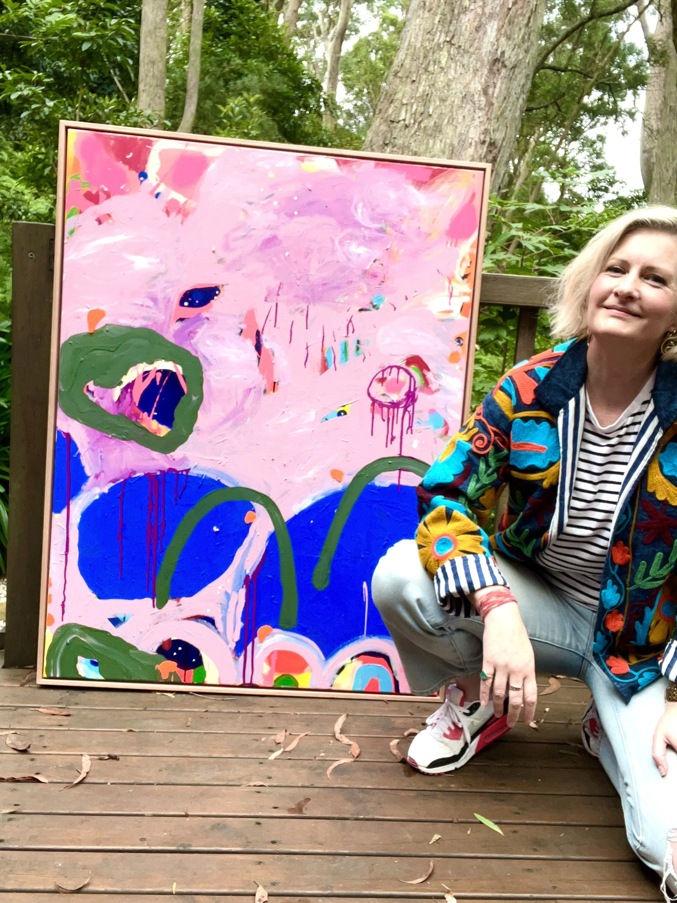 When painting feels like pure magic. This piece happened so naturally and beautifully. It feels like a hole in one. (SOLD)